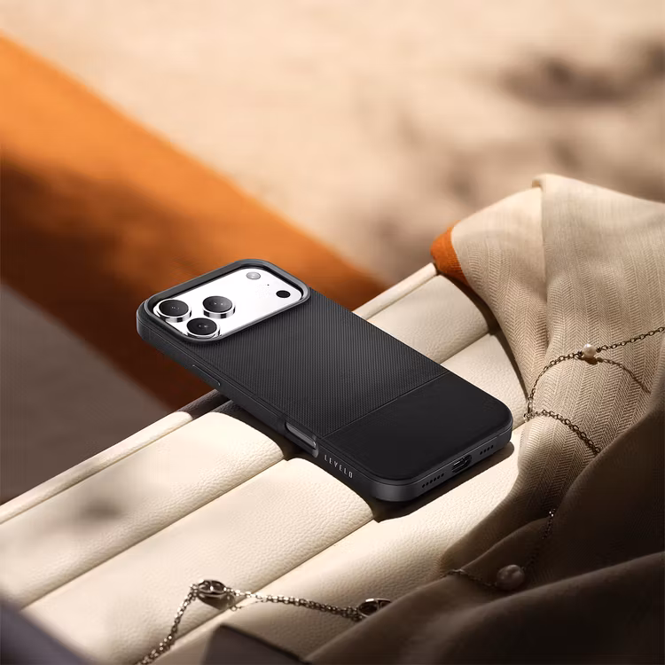 LEVELO IPHONE 17 PRO MAX LEVELO CUIR CASE PHANTOM BLACK LVLCUIR17PMPHBK thumbnail 8