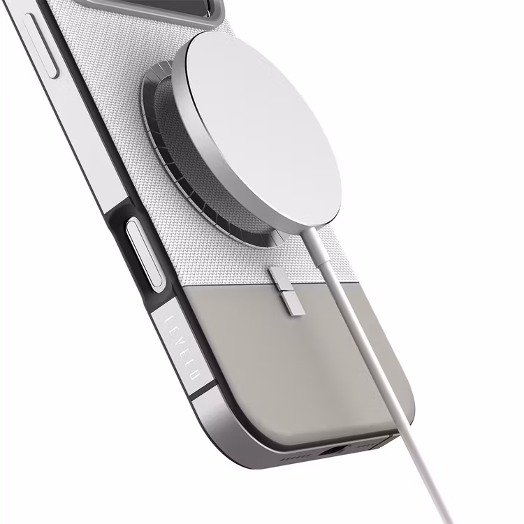 LEVELO IPHONE 17 PRO LEVELO CUIR CASE SILVER STONE LVLCUIR17PSLST thumbnail 9