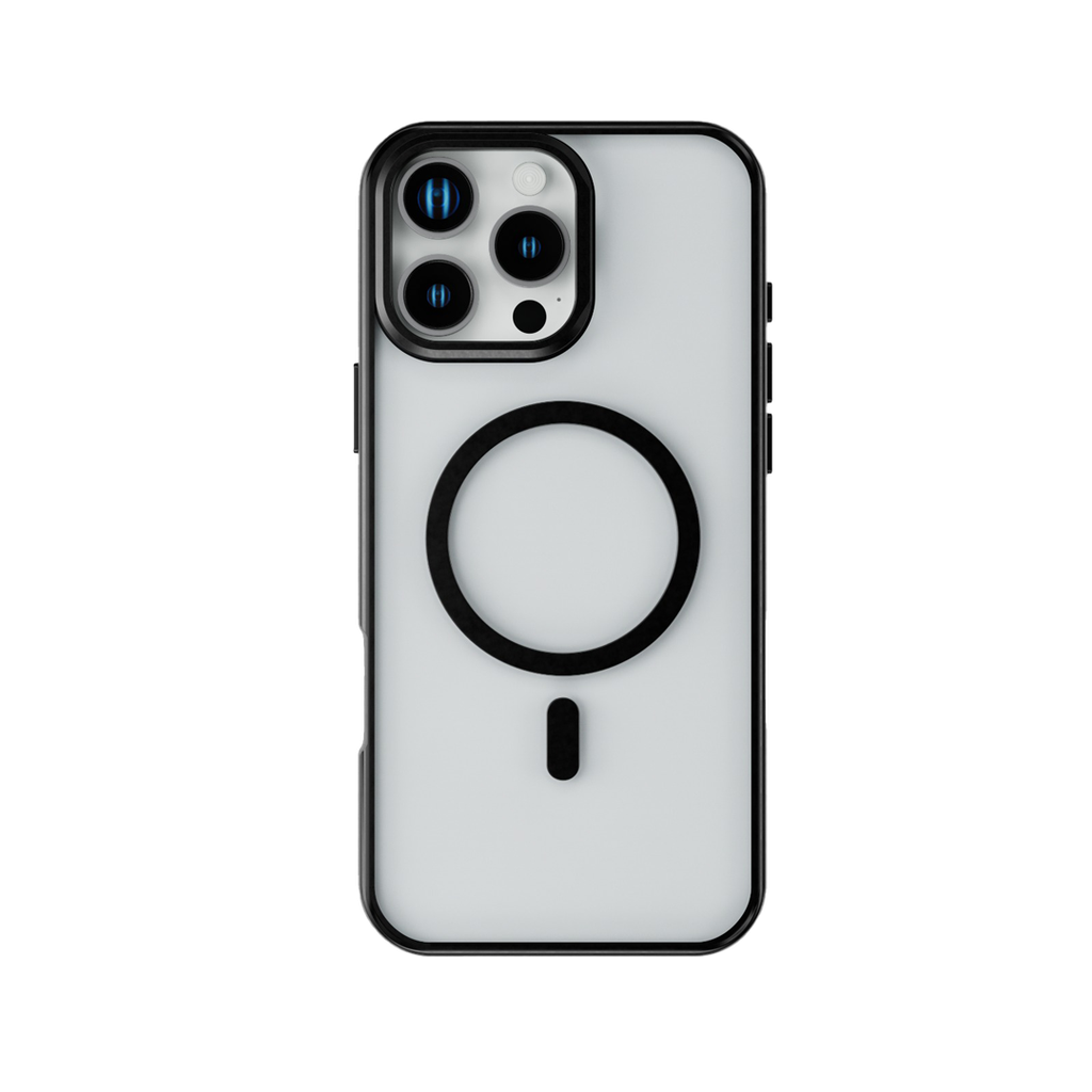 LEVELO ELIO PC IPHONE 16 PRO MAX CASE WITH CAMERA RING STAND BLACK LVLEPCRS16PMBK