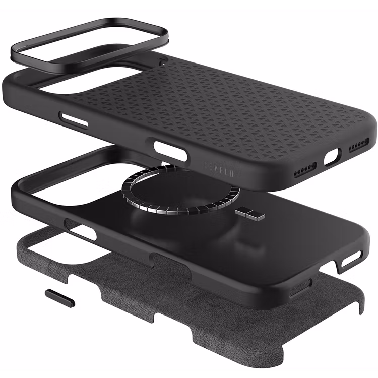 LEVELO FIORA IPHONE 17 PRO MAGSAFE LIQUID SILICONE CASE BLACK LVLFIOM17PBK thumbnail 3