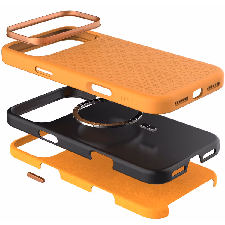 LEVELO FIORA IPHONE 17 PRO MAGSAFE LIQUID SILICONE CASE ORANGE LVLFIOM17PORG thumbnail 3