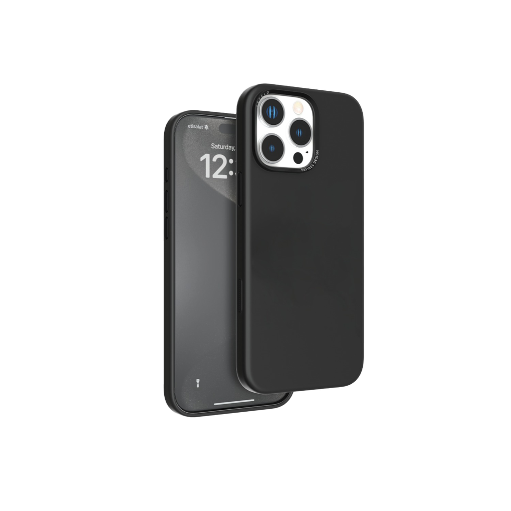 LEVELO IPHONE 16 PRO IRIS MAGSAFE LIQUID SILICONE CASE BLACK LVLIMSC16PBK