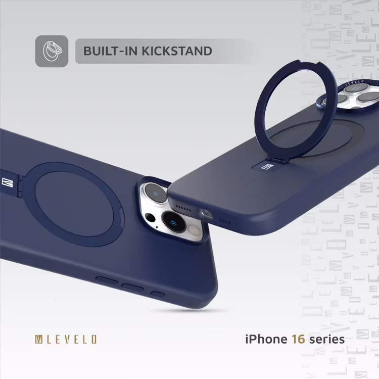 LEVELO IPHONE 16 PRO IRIS PRO MAGSAFE LIQUID SILICONE CASE BLUE LVLIPSC16PBL thumbnail 3