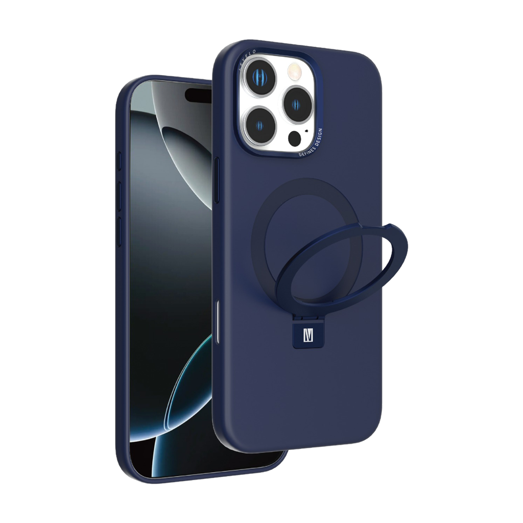 LEVELO IPHONE 16 PRO MAX IRIS PRO MAGSAFE LIQUID SILICONE CASE BLUE LVLIPSC16PMBL