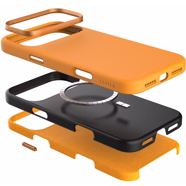 LEVELO IRIS IPHONE 17 PRO MAGSAFE LIQUID SILICONE CASE ORANGE LVLIRISM17ORG thumbnail 9
