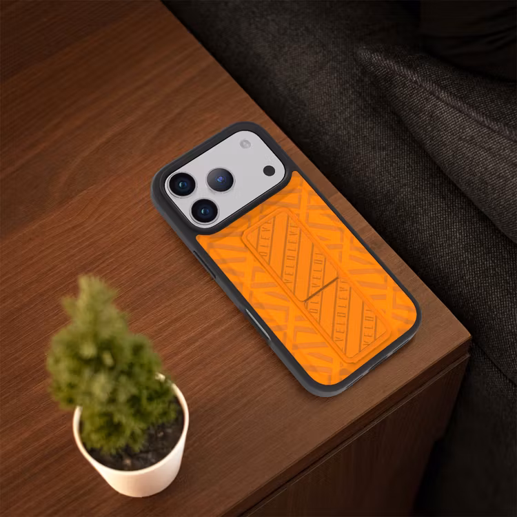 LEVELO MORPHIX CUERO IPHONE 17 PRO GRIPSTAND CASE SUNRISE ORANGE LVLMRPCGIP17PSORG thumbnail 11