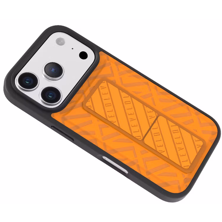 LEVELO MORPHIX CUERO IPHONE 17 PRO GRIPSTAND CASE SUNRISE ORANGE LVLMRPCGIP17PSORG thumbnail 4