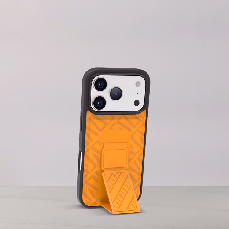 LEVELO MORPHIX CUERO IPHONE 17 PRO GRIPSTAND CASE SUNRISE ORANGE LVLMRPCGIP17PSORG thumbnail 9