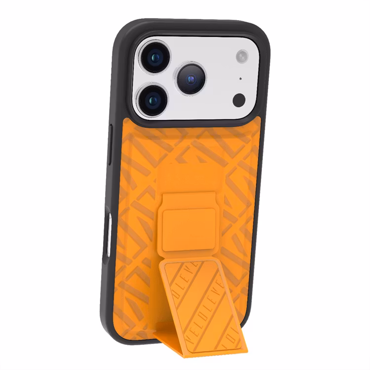 LEVELO MORPHIX CUERO IPHONE 17 PRO MAX GRIPSTAND CASE SUNRISE ORANGE LVLMRPCGIP17PMSORG thumbnail 2