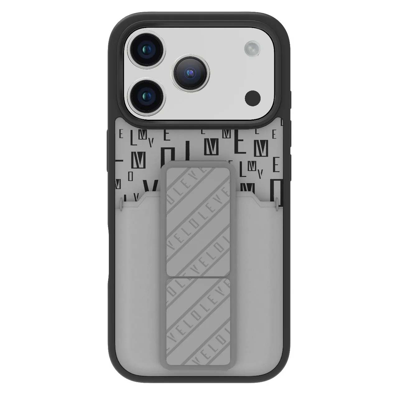 LEVELO MORPHIX IPHONE 17 PRO MAX GRIPSTAND CASE WITH CARD HOLDER CLOUD GREY LVLMRPMGCIP17PCGY