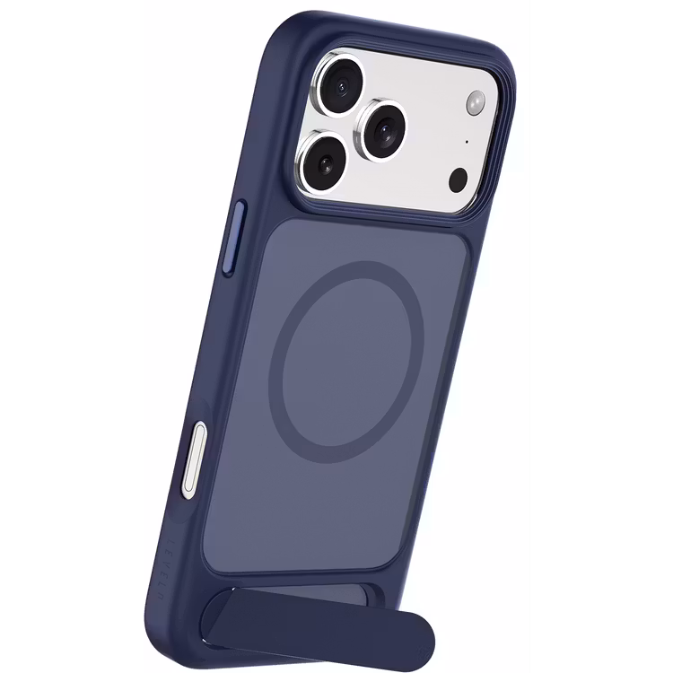 LEVELO MATTEO IPHONE 17 PRO MAX HYBRID KICKSTAND CASE DARK BLUE LVLMTO17PMDBK thumbnail 8