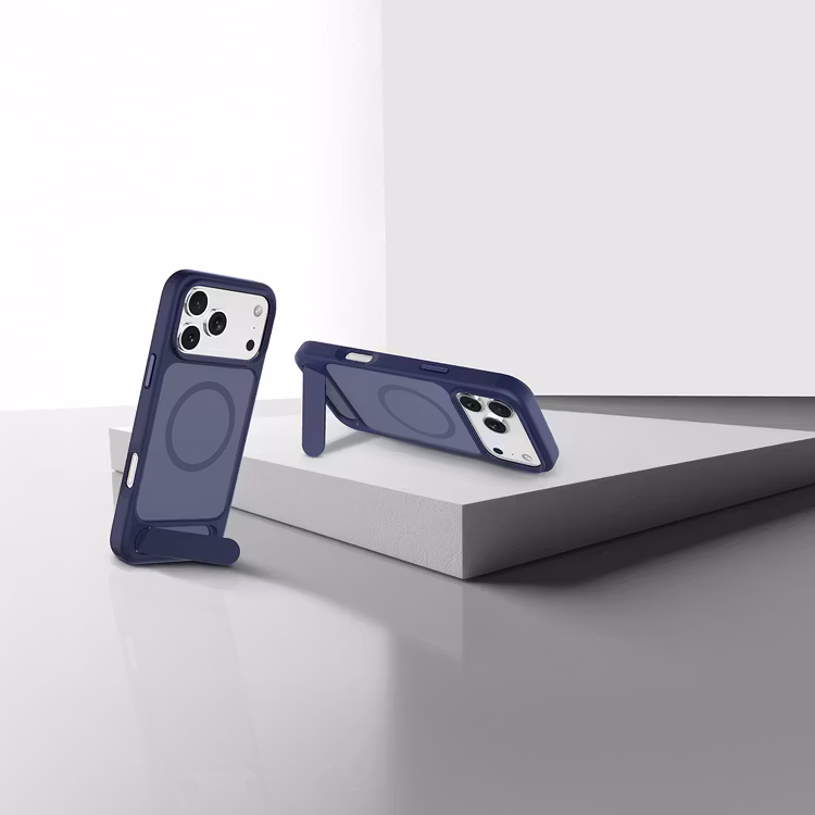 LEVELO MATTEO IPHONE 17 PRO HYBRID KICKSTAND CASE DARK BLUE LVLMTO17PDBK thumbnail 10