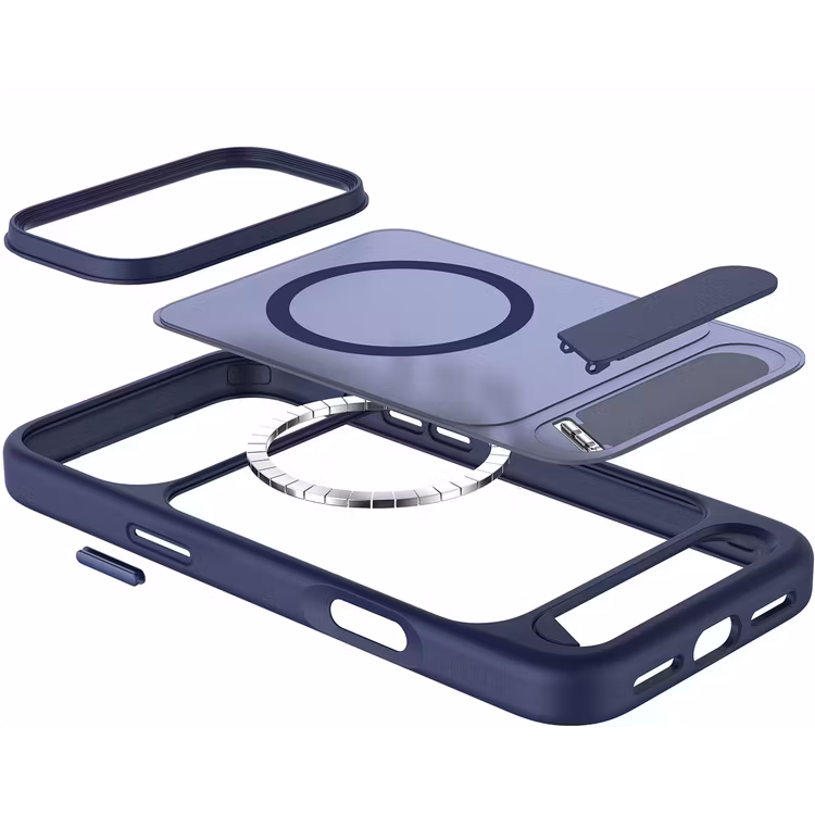 LEVELO MATTEO IPHONE 17 PRO HYBRID KICKSTAND CASE DARK BLUE LVLMTO17PDBK thumbnail 3