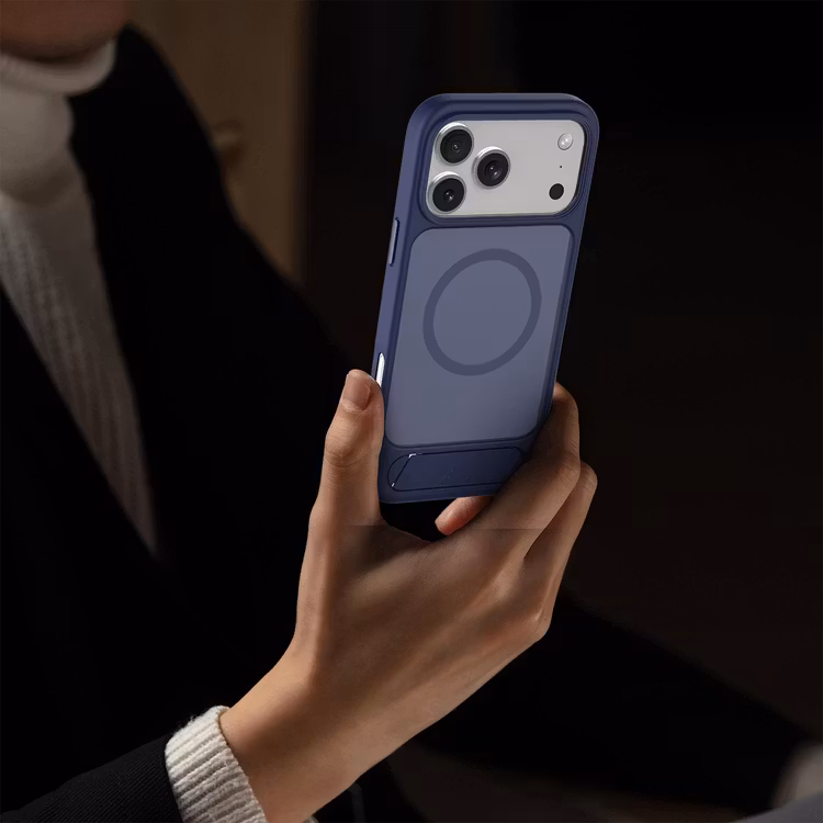 LEVELO MATTEO IPHONE 17 PRO MAX HYBRID KICKSTAND CASE DARK BLUE LVLMTO17PMDBK thumbnail 4