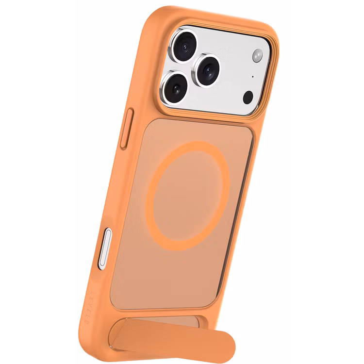 LEVELO MATTEO IPHONE 17 PRO MAX HYBRID KICKSTAND CASE ORANGE LVLMTO17PMORG thumbnail 9