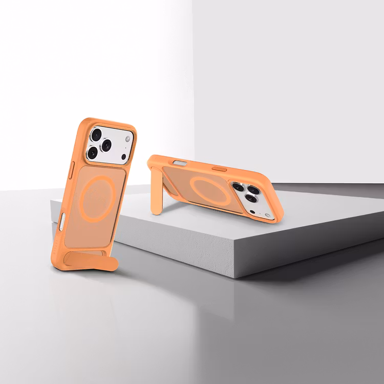 LEVELO MATTEO IPHONE 17 PRO MAX HYBRID KICKSTAND CASE ORANGE LVLMTO17PMORG thumbnail 6