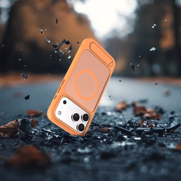 LEVELO MATTEO IPHONE 17 PRO MAX HYBRID KICKSTAND CASE ORANGE LVLMTO17PMORG thumbnail 7