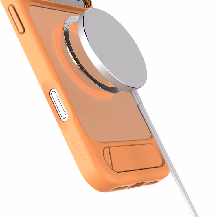 LEVELO MATTEO IPHONE 17 PRO HYBRID KICKSTAND CASE ORANGE LVLMTO17PORG thumbnail 3