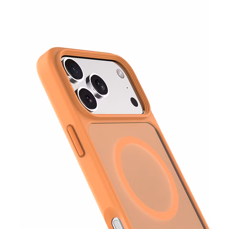 LEVELO MATTEO IPHONE 17 PRO MAX HYBRID KICKSTAND CASE ORANGE LVLMTO17PMORG