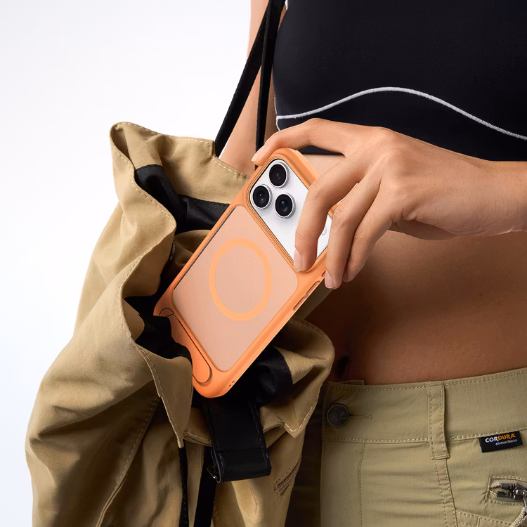 LEVELO MATTEO IPHONE 17 PRO HYBRID KICKSTAND CASE ORANGE LVLMTO17PORG thumbnail 14
