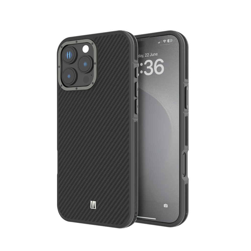 LEVELO IPHONE 16 PRO MAX OX CARBON CASE BLACK LVLOC16PMBK