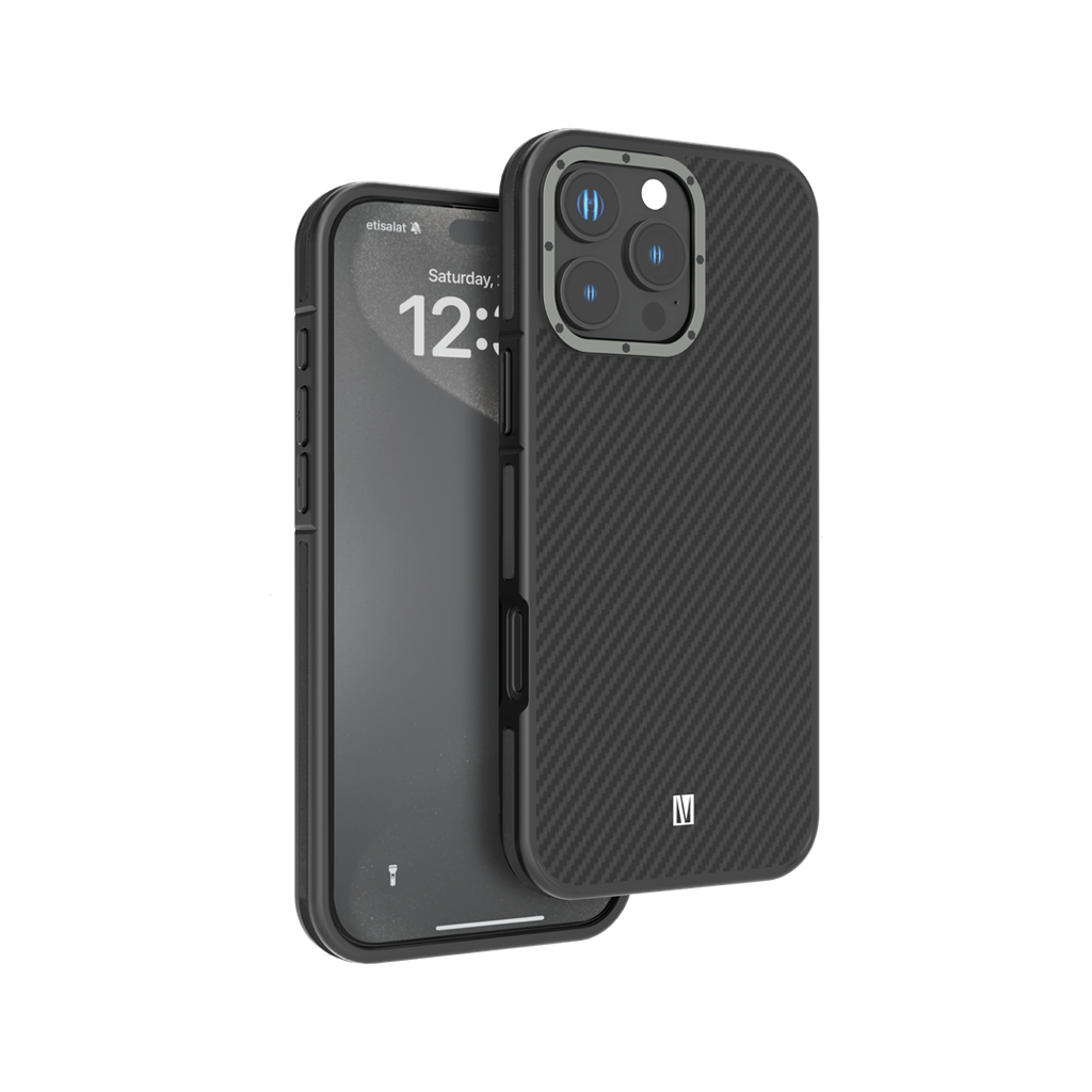 LEVELO IPHONE 16 PRO MAX OX CARBON CASE GRAY LVLOC16PMGY
