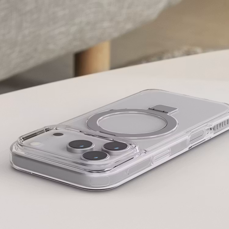 LEVELO VERONA IPHONE 17 PRO MAGSAFE KICKSTAND HYBRID CASE TRANSPARENT LVLVRN17PTR thumbnail 3