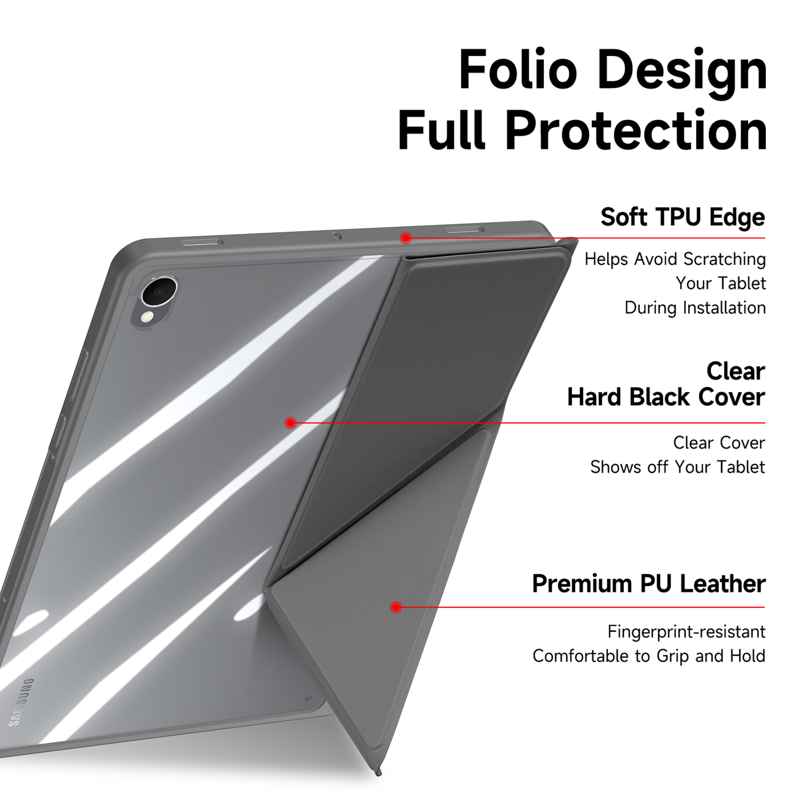 DUXDUCIS SAMSUNG TAB S11 MAGI SERIES CASE GREY MAGI0113 thumbnail 4