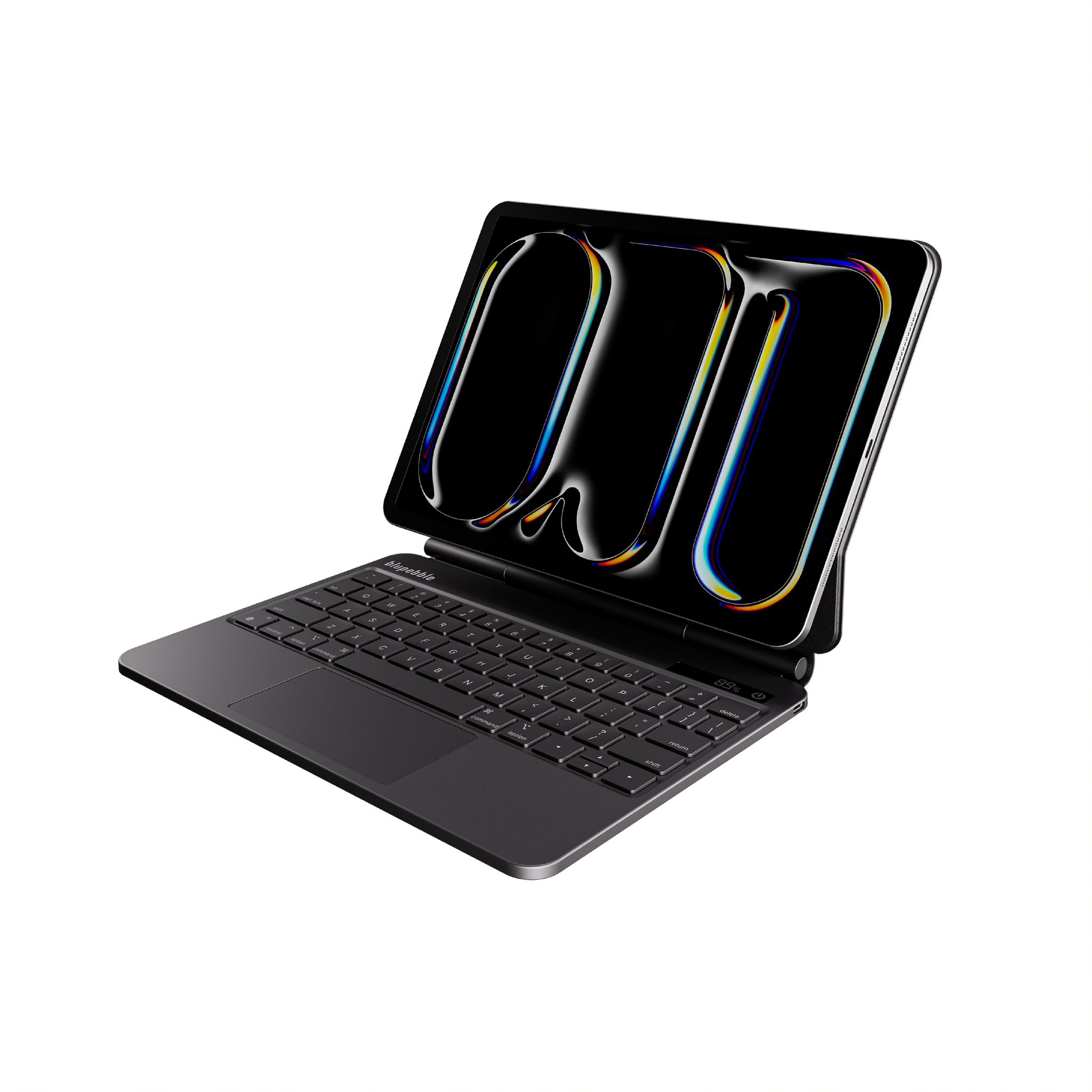 BLUPEBBLE IPAD PRO 11 INCH (2024) MAGIC FOLIO WITH TRACKPAD ENGLISH AND ARABIC KEYBOARD BLACK BP-FOLIO-MT11PRO2024-AR-EN-BK