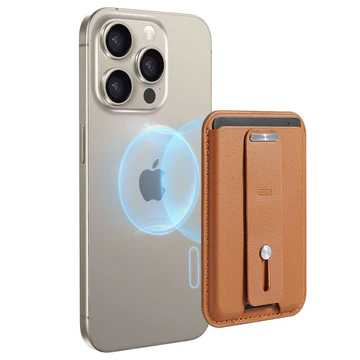 ESR HALOLOCK MAGNETIC WALLET CARAMEL BROWN