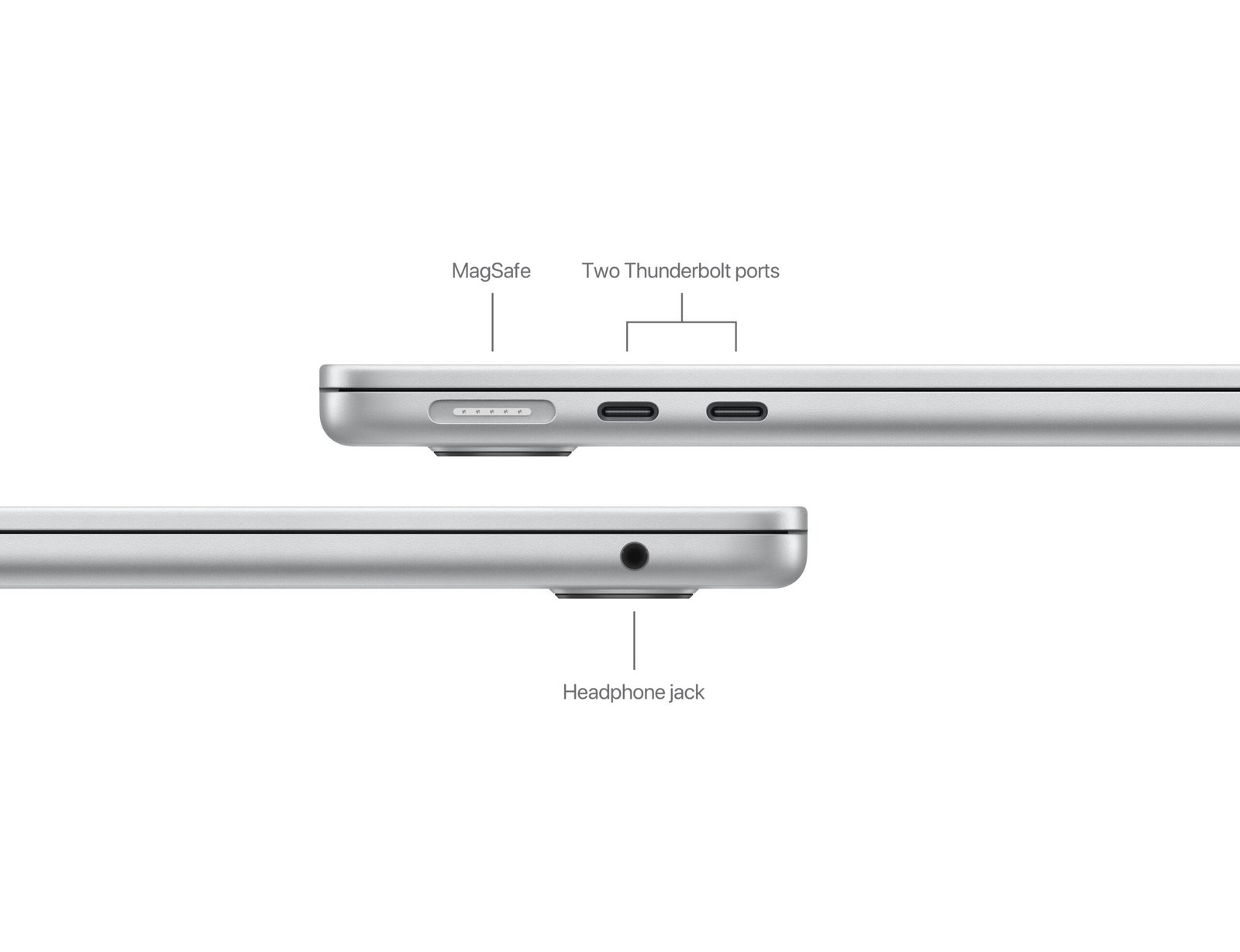 Apple MacBook Air 13-Inch M3 Chip, 8-Core CPU, 10-Core GPU, 8GB RAM, 512GB SSD - Model MRYQ3, Silver - Arabic Keyboard Layout thumbnail 3