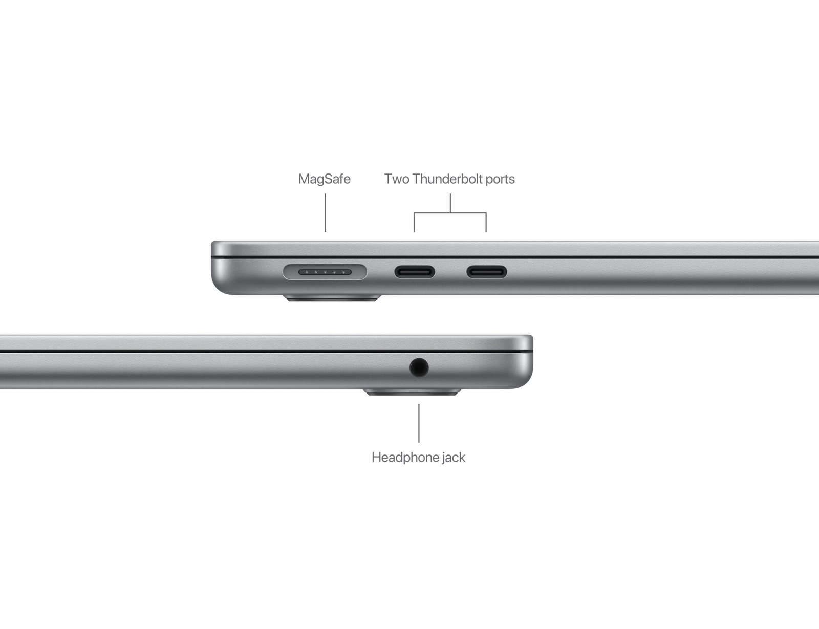 Apple MacBook Air 15-inch M3 Chip 8-Core CPU 10-Core GPU 8GB 512GB Space Gray Arabic MRYN3 thumbnail 5