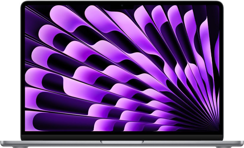 APPLE MACBOOK AIR 13 INCH M3 CHIP WITH 8 CORE CPU 10 CORE GPU 24GB 512GB SSD SPACE GREY ARBIC MC8M4