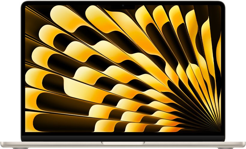 APPLE MACBOOK AIR 13 INCH M3 CHIP WITH 8 CORE CPU 10 CORE GPU 24GB 512GB SSD STARLIGHT ARBIC MC8P4