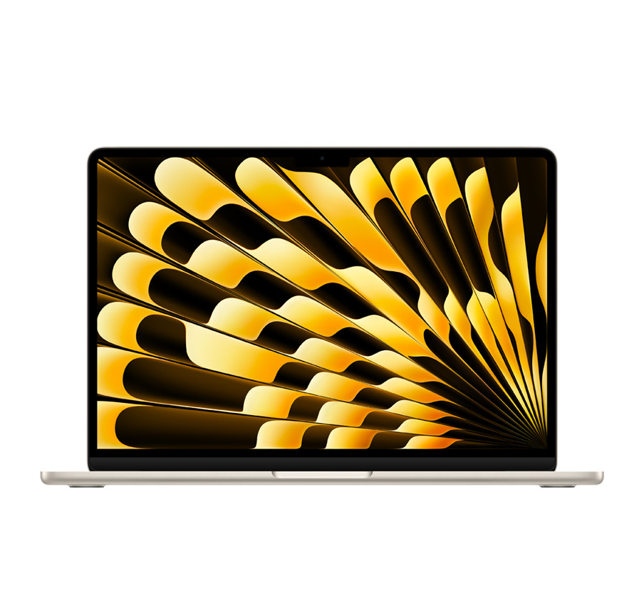 APPLE MACBOOK AIR 13 INCH M3 CHIP WITH 8 CORE CPU 8 CORE GPU 16GB 256GB SSD STARLIGHT ARBIC MC8J4