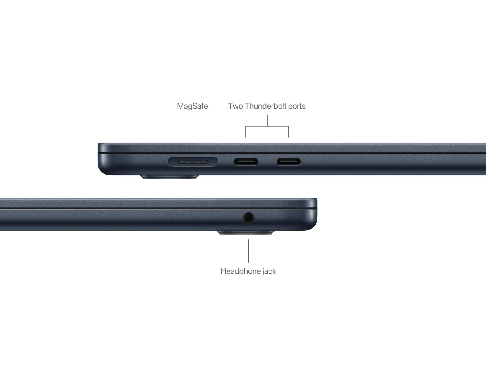 Apple MacBook Air 15-inch M3 Chip 8-Core CPU 10-Core GPU 8GB 256GB Midnight Arabic MRYU3 thumbnail 4