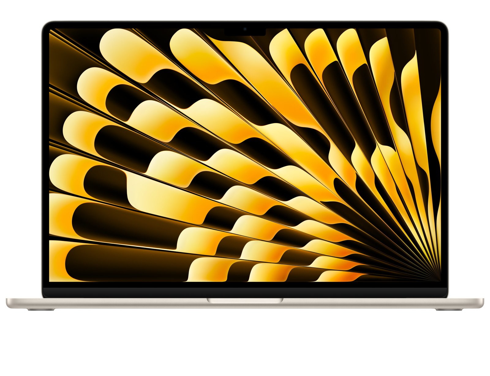 Apple MacBook Air 15-Inch M3 Chip, 8-Core CPU, 10-Core GPU, 8GB RAM, 256GB SSD - Starlight, Arabic Keyboard Layout - Model MRYR3