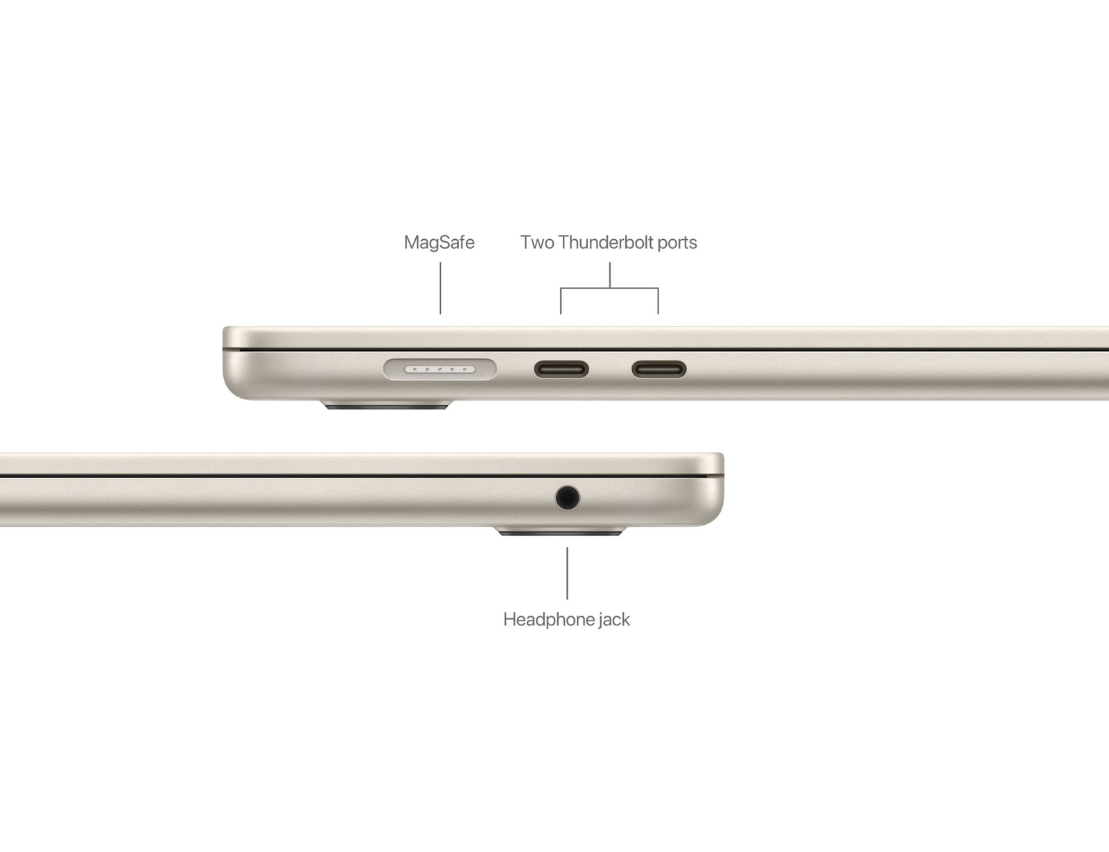 Apple MacBook Air 15-Inch M3 Chip, 8-Core CPU, 10-Core GPU, 16GB RAM, 512GB SSD - Starlight, Arabic Keyboard Layout - Model MXD33 thumbnail 3