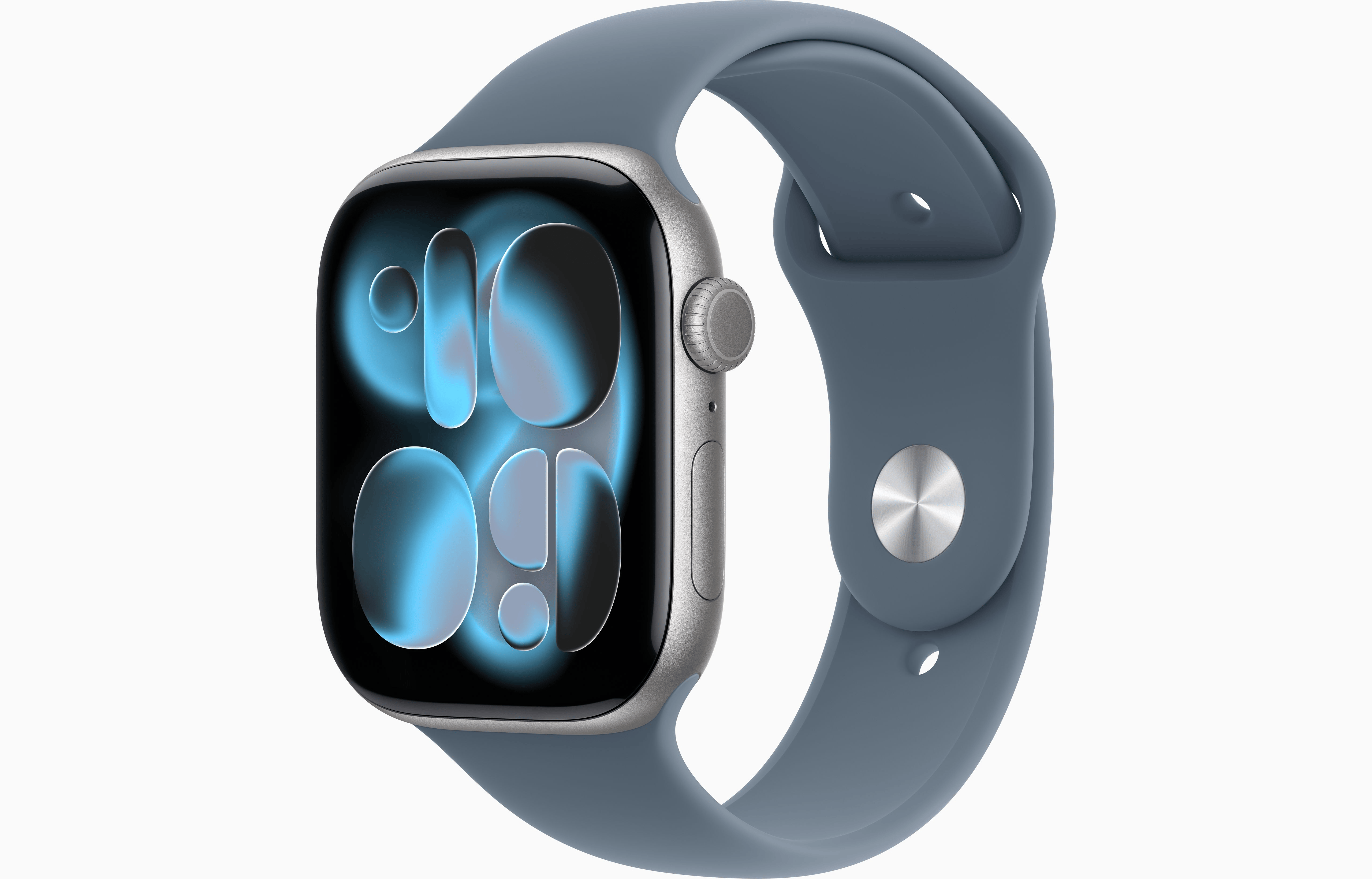 APPLE WATCH SERIES 11 GPS 46MM SPACE GRAY ALUMINIUM CASE WITH ANCHOR BLUE SPORT BAND M-L MEW94