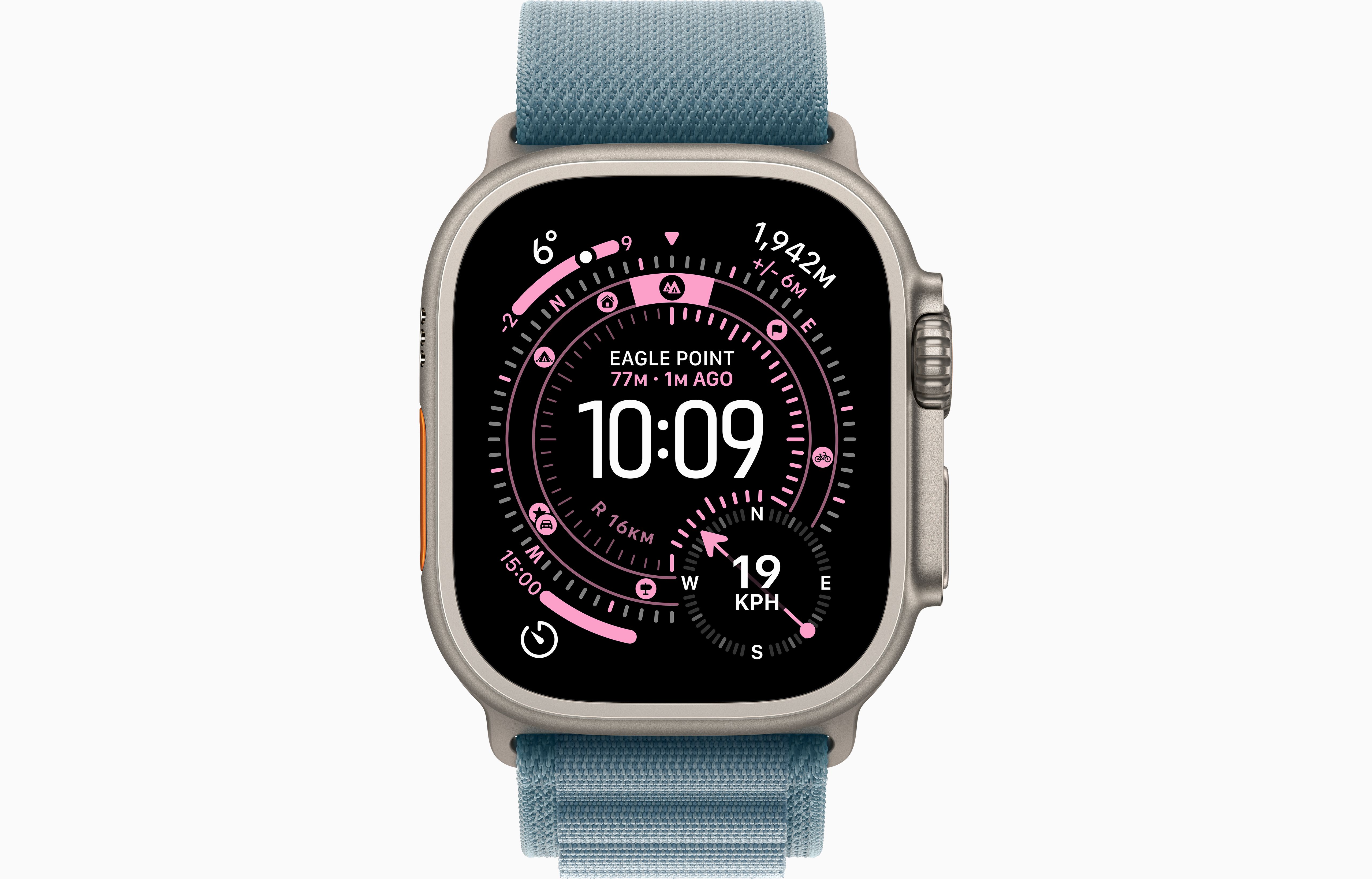 APPLE WATCH ULTRA 3 49MM GPS + CELLULAR NATURAL TITANIUM LIGHT BLUE ALPINE LOOP SMALL MEWK4 thumbnail 2