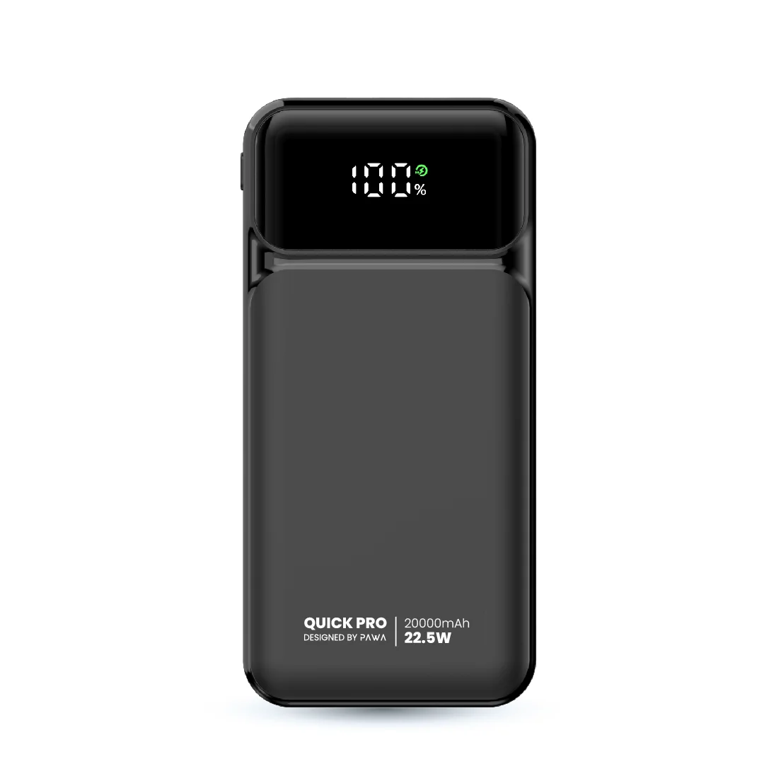 PAWA QUICKPRO 20000MAH P225 FAST CHARGING POWERBANK BLACK PW-PBQP20TT-BK