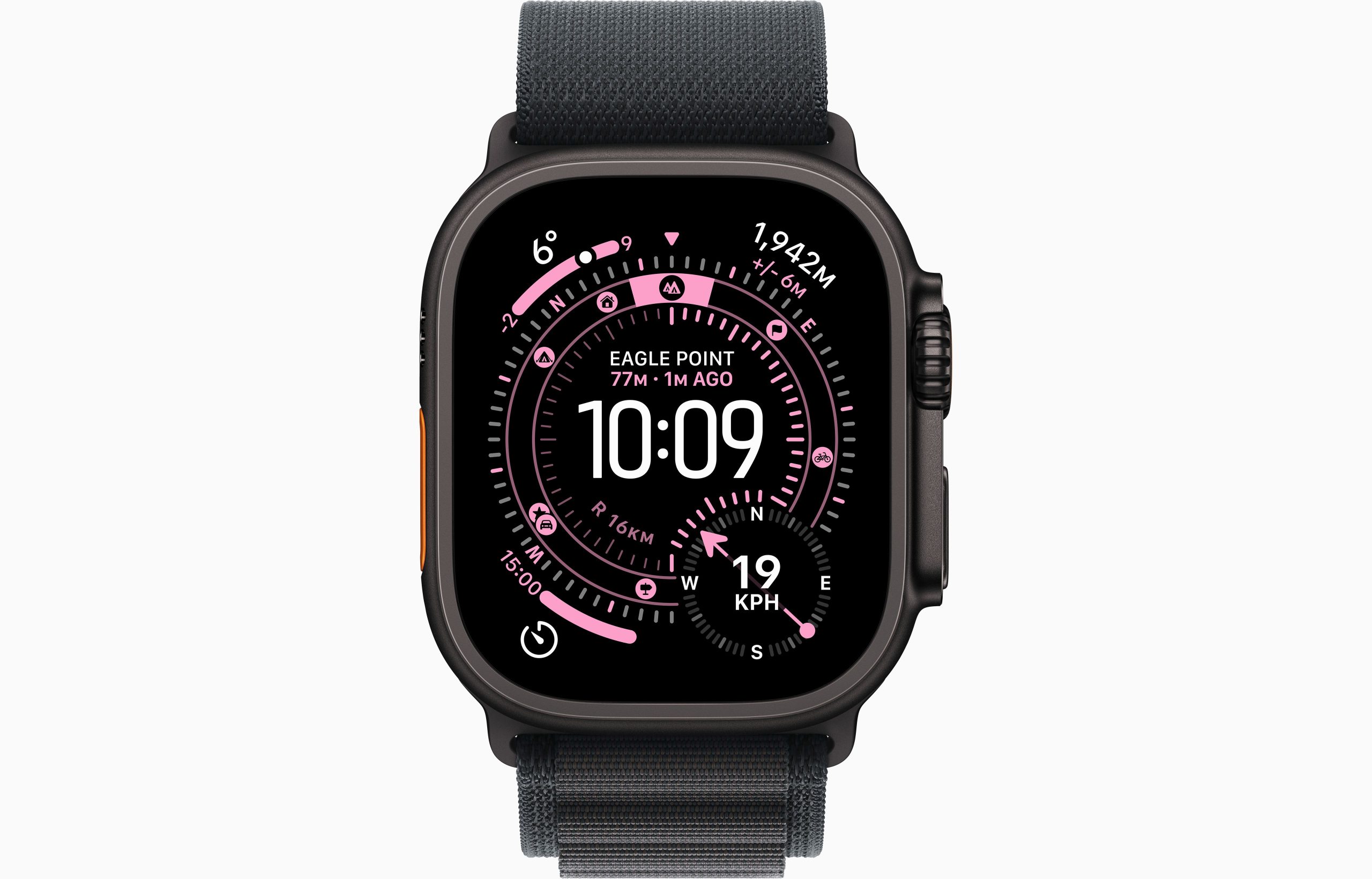 APPLE WATCH ULTRA 3 49MM GPS + CELLULAR BLACK TITANIUM CASE WITH BLACK ALPINE LOOP BAND LARGE MF0X4 thumbnail 2