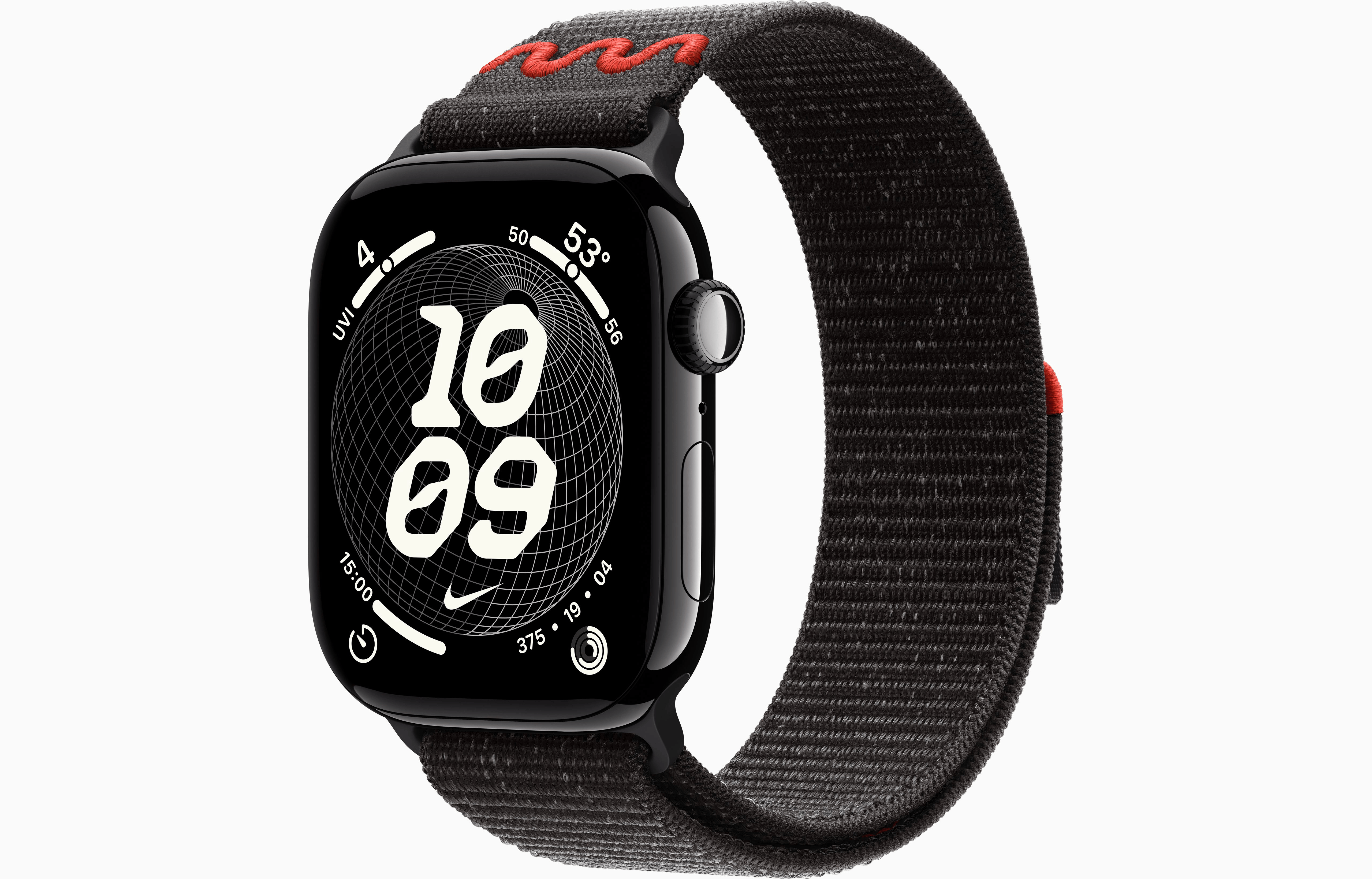 APPLE WATCH SERIES 11 GPS 46MM JET BLACK ALUMINIUM CASE WITH MIDNIGHT BLACK NIKE SPORT LOOP MEW84