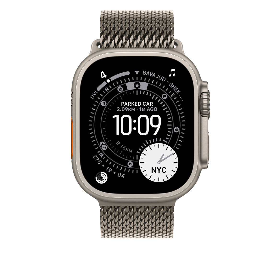 APPLE WATCH 49MM NATURAL TITANIUM MILANESE LOOP LARGE MGHQ4 thumbnail 3