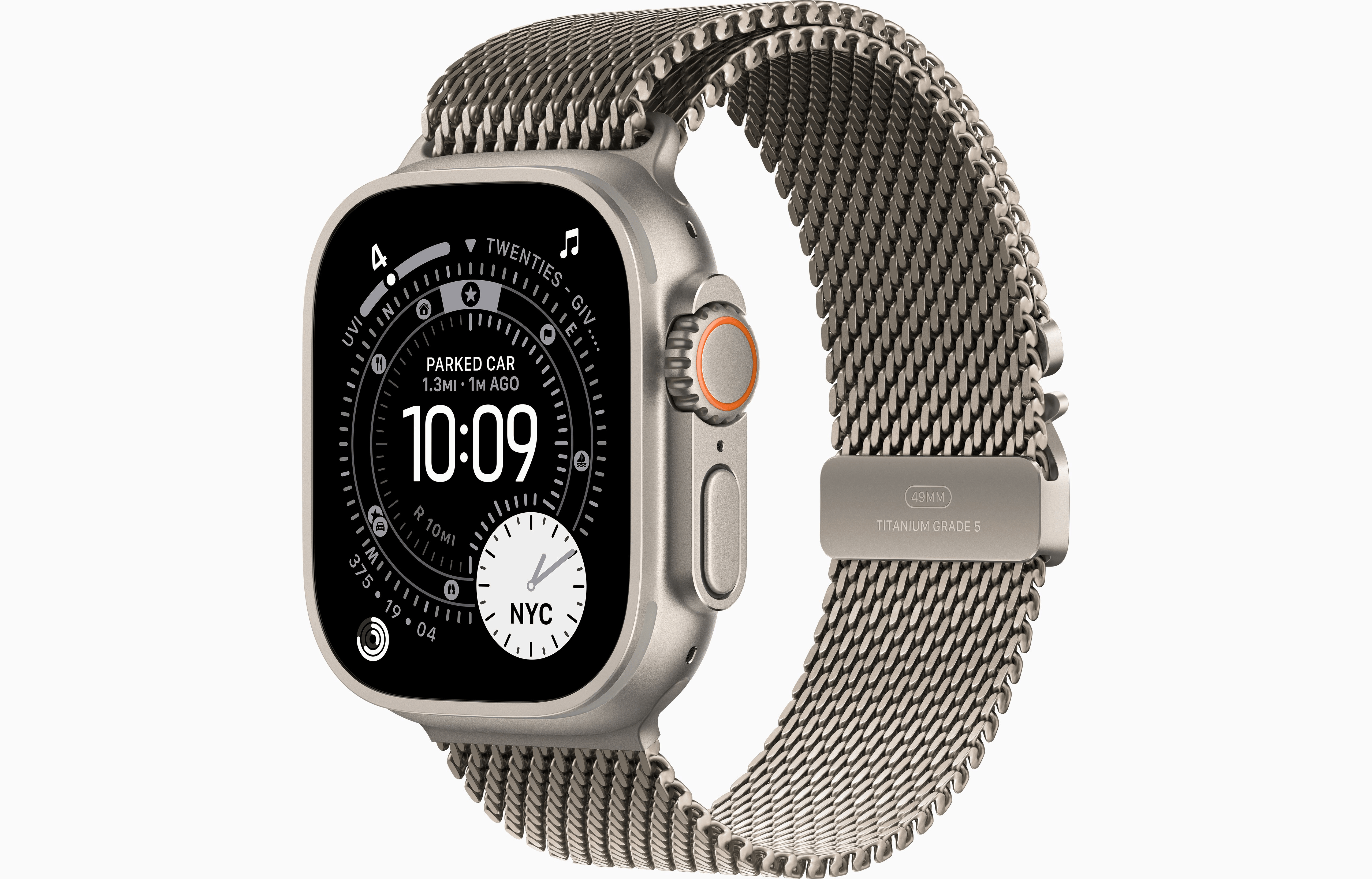 APPLE WATCH ULTRA 3 GPS + CELLULAR 49MM NATURAL TITANIUM CASE WITH NATURAL MILANESE LOOP BAND LARGE MF0E4