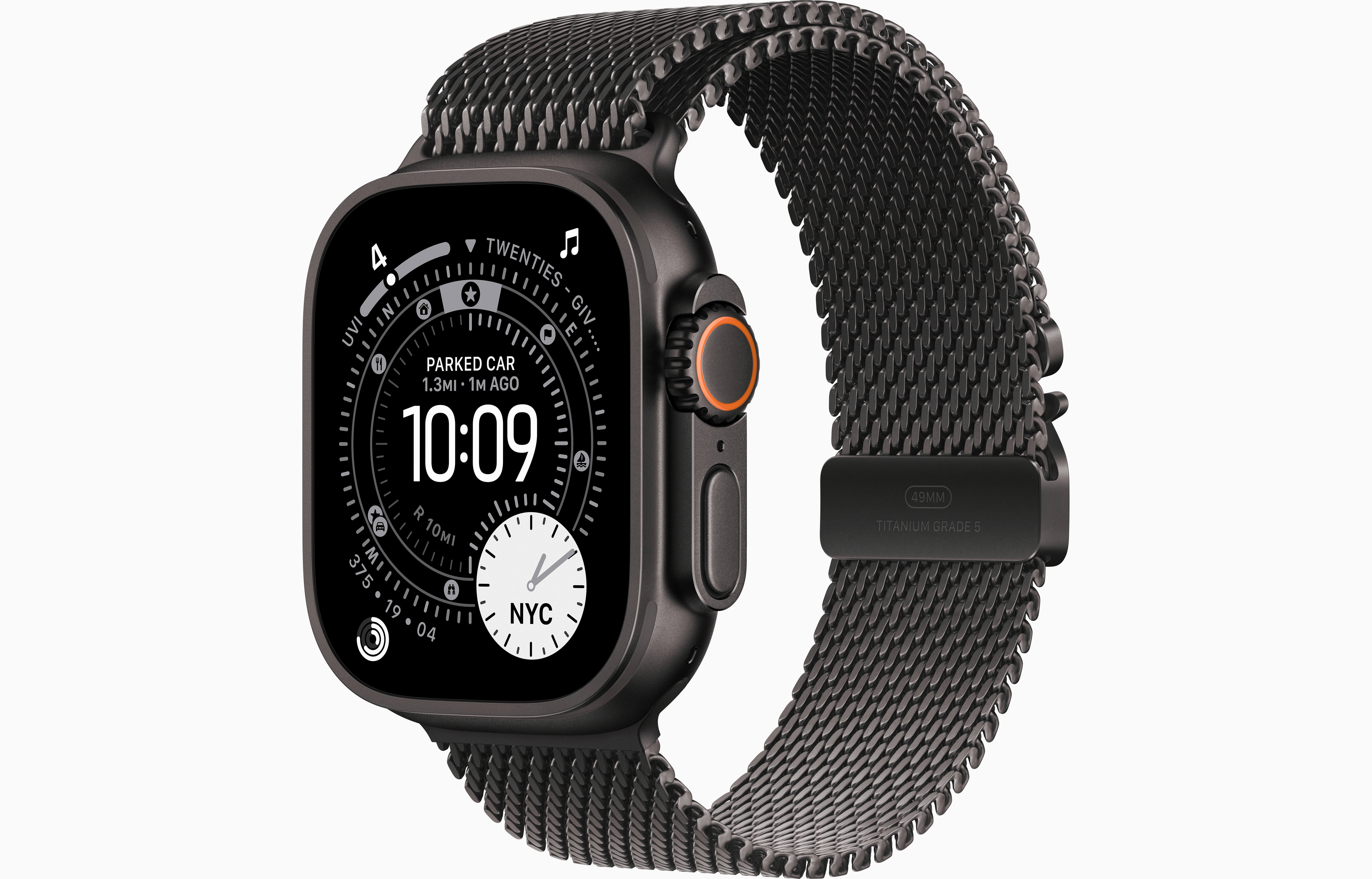 APPLE WATCH ULTRA 3 49MM GPS + CELLULAR BLACK TITANIUM CASE WITH BLACK TITANIUM MILENSE LOOP BAND MEDIUM MF1Q4A