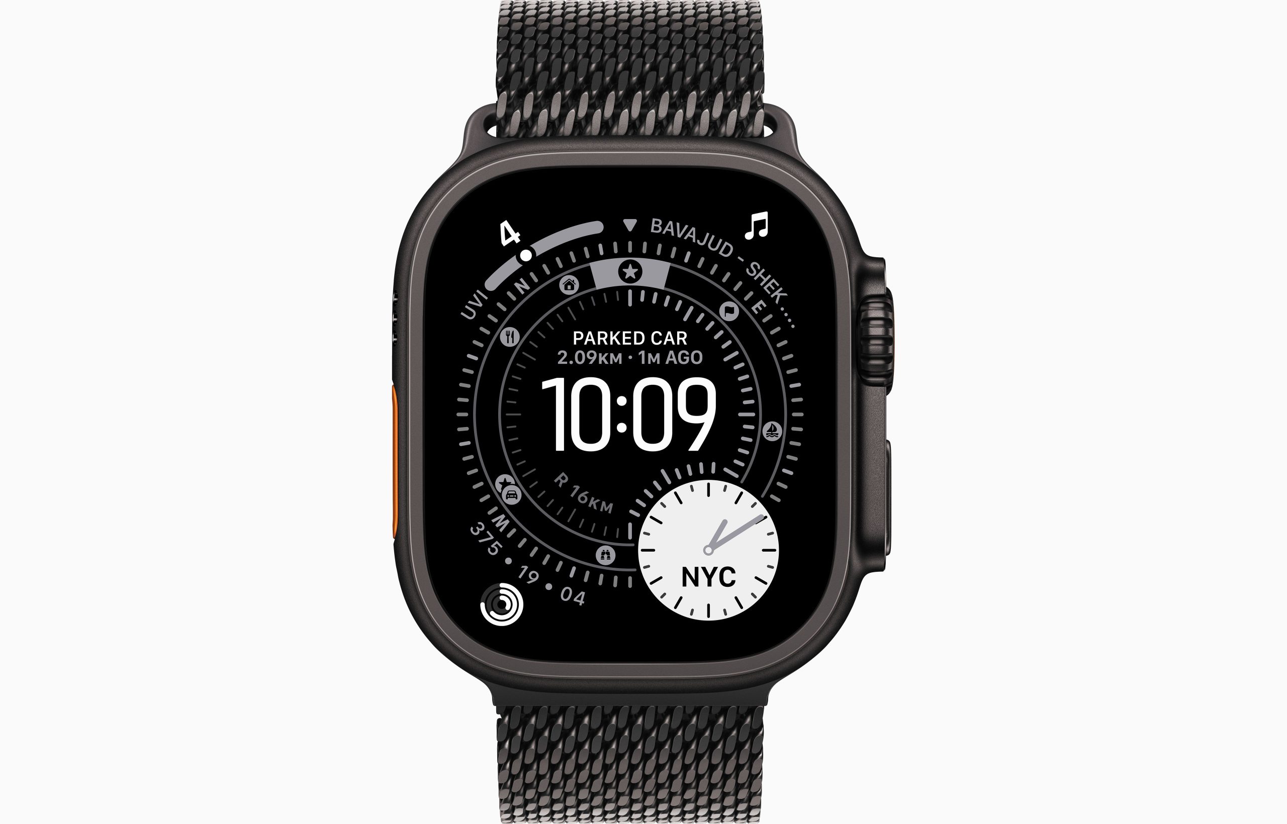 APPLE WATCH ULTRA 3 49MM GPS + CELLULAR BLACK TITANIUM CASE WITH BLACK TITANIUM MILENSE LOOP BAND SMALL MF1N4 thumbnail 2