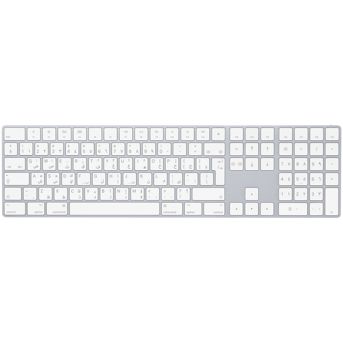 APPLE MAGIC KEYBOARD WITH NUMERIC KEYPAD ARABIC SILVER MXCJ3