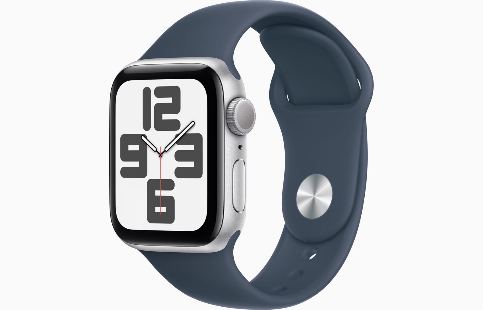 APPLE WATCH SE (2ND GENERATION) 40MM GPS SILVER ALUMINIUM CASE WITH BLUE SPORT BAND M/L MRE23
