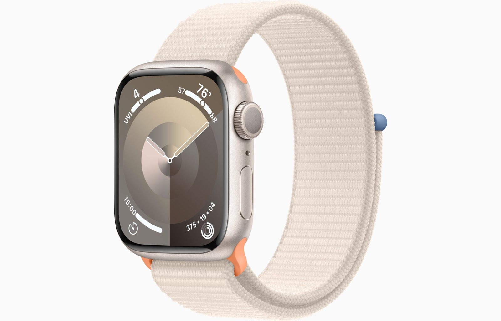 APPLE WATCH SERIES 9 GPS 41MM STARLIGHT ALUMINIUM CASE WITH STARLIGHT SPORT LOOP MR8V3